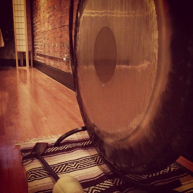gong at River Garden Yoga