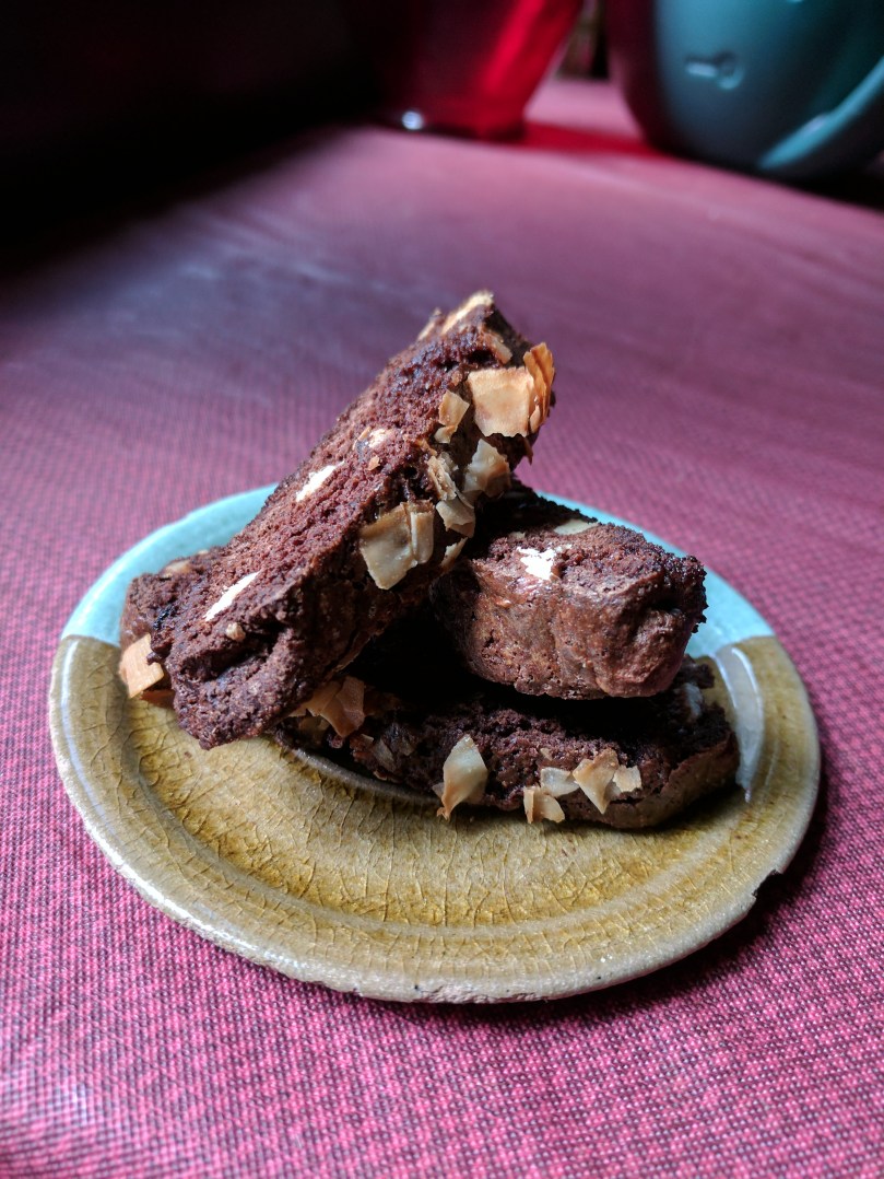 german chocolate biscotti