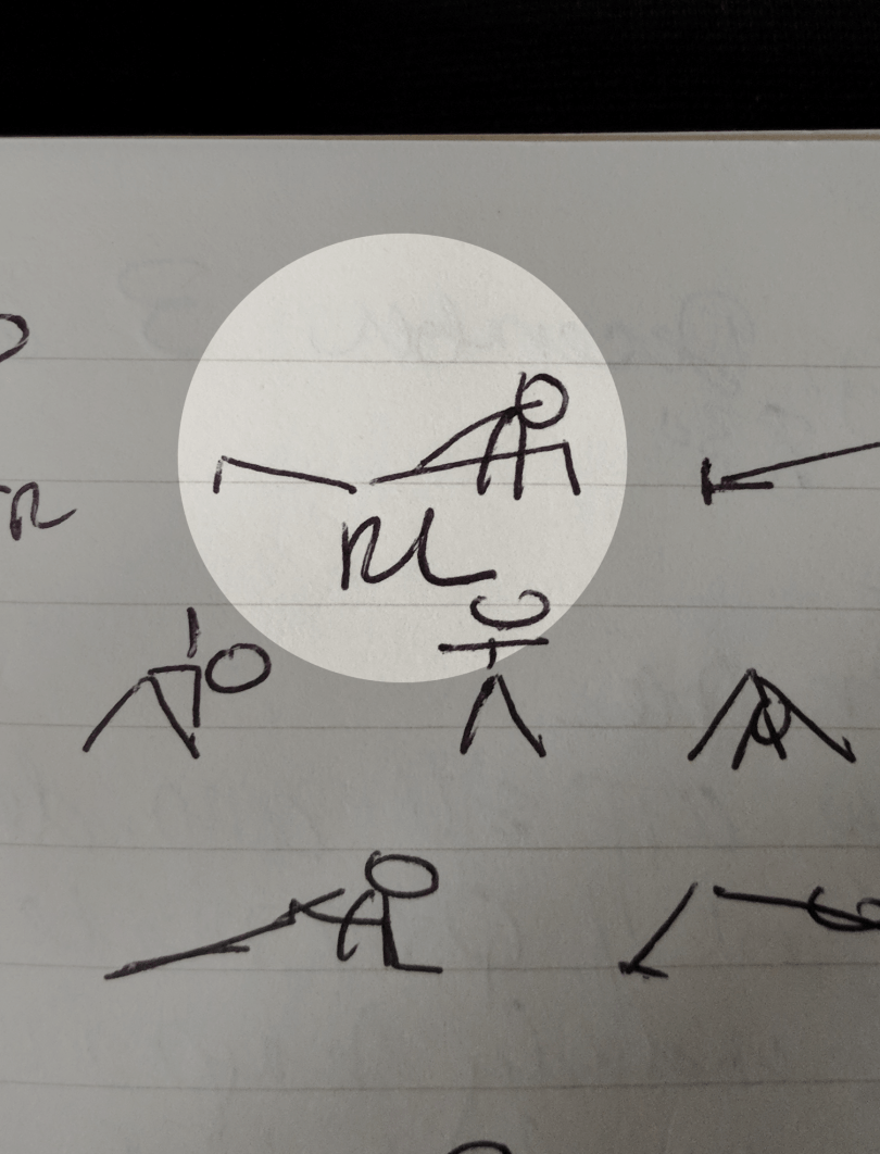 lizard pose stick drawing