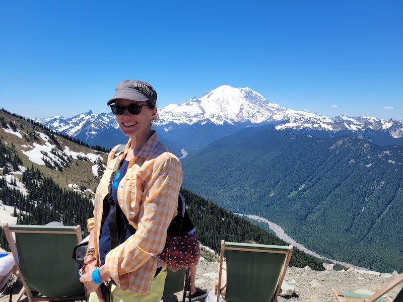 Arah and Mount Rainier from Crystal Mountain