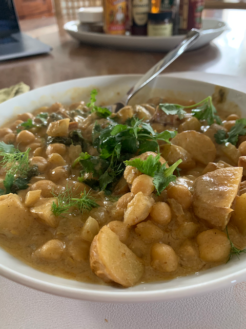 vegetable stew with potatoes, fennel